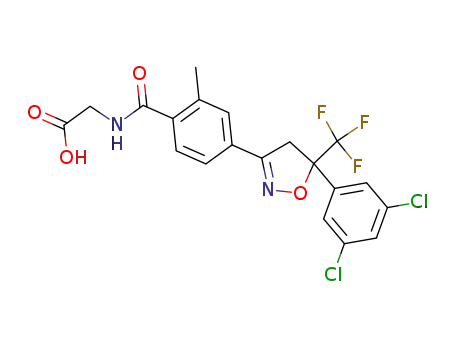2-[[4-[5-(3,5-dichlorophenyl)-5-(trifluoromethyl)-4H-isoxazol-3-yl]-2-methylbenzoyl]amino]acetic acid